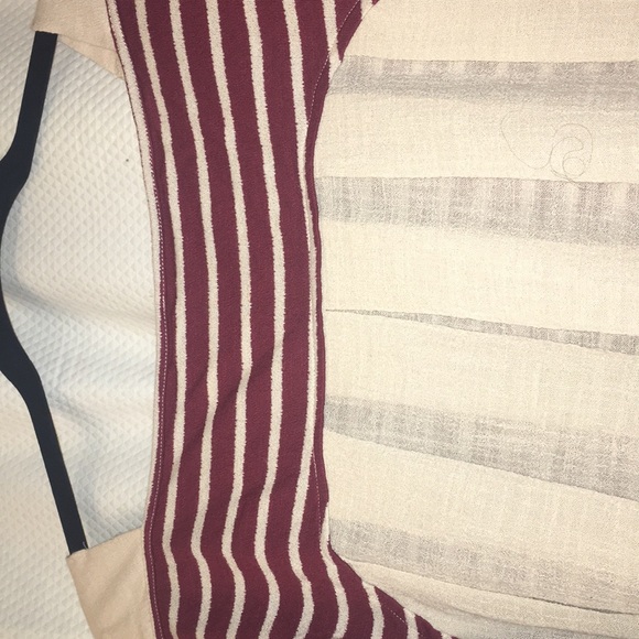 free people striped oversized blouse - Picture 3 of 3